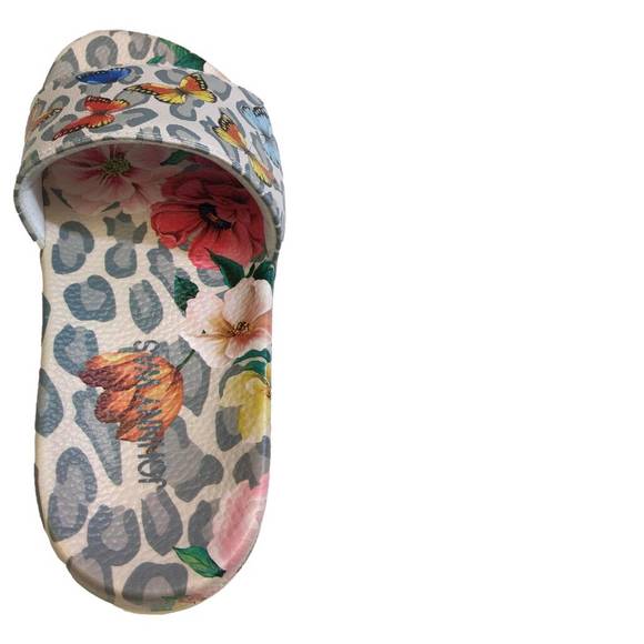 NWT Johnny Was Mayflower Pool Slide Butterfly Sandal in Natural - Picture 4 of 4